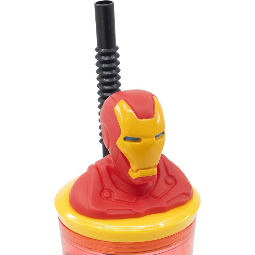 Cup with Straw The Avengers Iron Man Red 3D