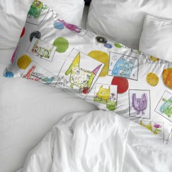 Pillowcase Decolores Indiana Multicolour 175 Threads 45 x 125 cm