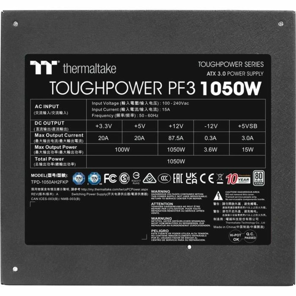 Stromquelle THERMALTAKE PS-TPD-1050FNFAPE-3 1050 W 80 PLUS Platinum