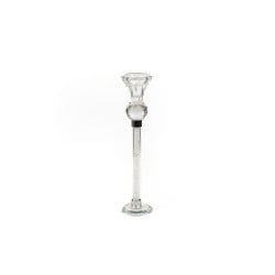 Candleholder Romimex Transparent Glass 6 x 26 x 6 cm