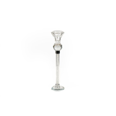 Candleholder Romimex Transparent Glass 6 x 26 x 6 cm