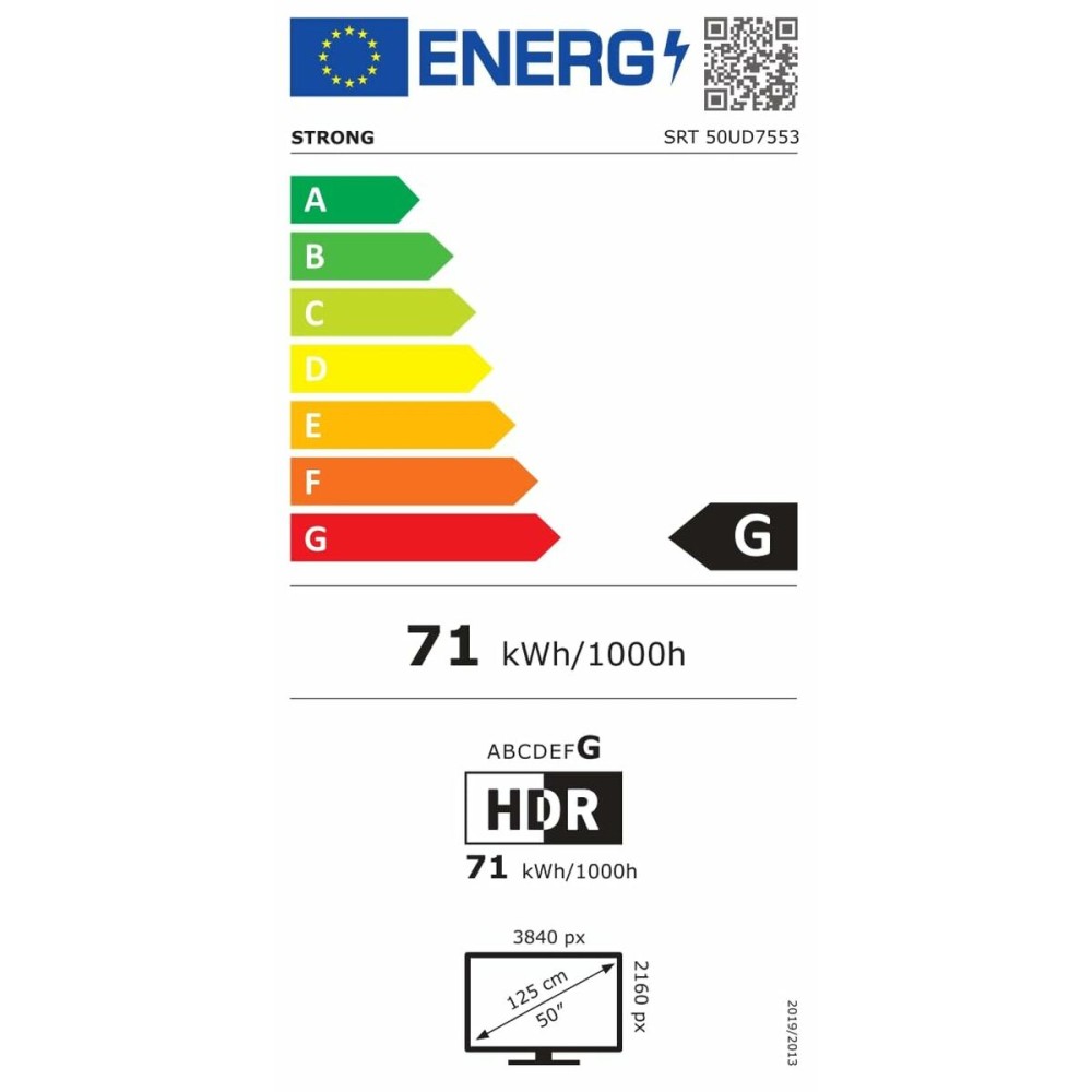 TV intelligente STRONG SRT50UD7553 4K Ultra HD 50" LED HDR HDR10