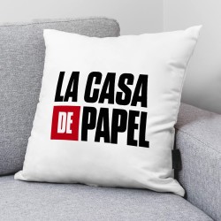 Housse de coussin La casa de papel LCDP A Blanc Multicouleur 45 x 45 cm