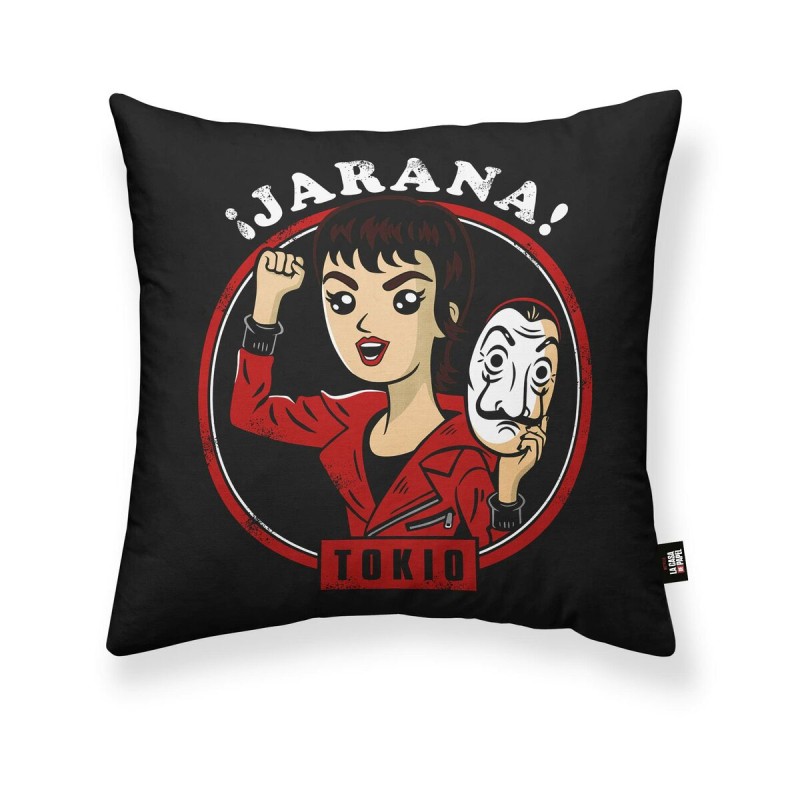 Cushion cover La casa de papel Chibi B Black Multicolour 45 x 45 cm