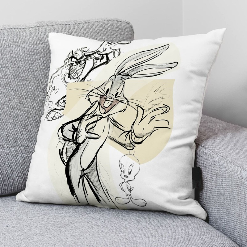 Cushion cover Looney Tunes Looney Sketch A Multicolour 45 x 45 cm