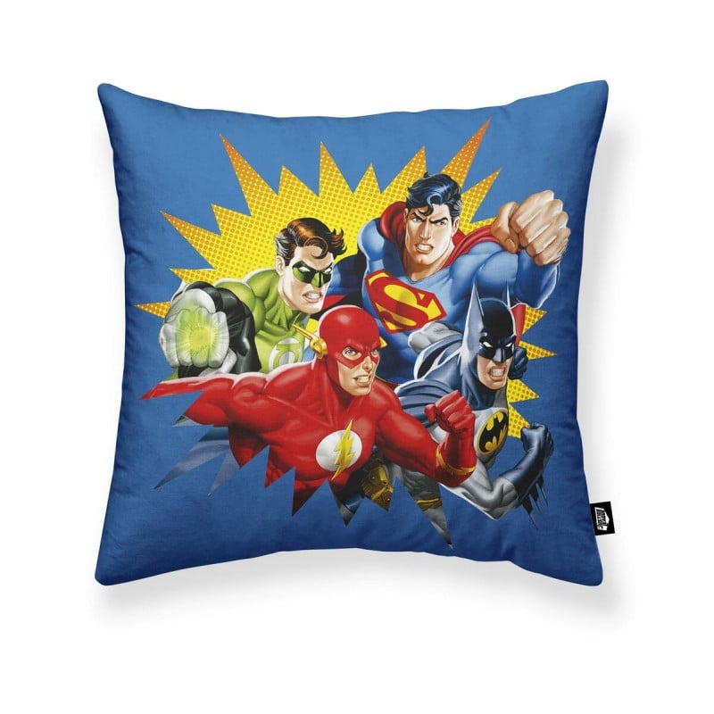 Housse de coussin Justice League Justice League B Bleu Multicouleur 45 x 45 cm