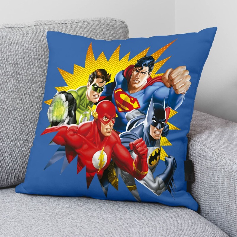 Housse de coussin Justice League Justice League B Bleu Multicouleur 45 x 45 cm