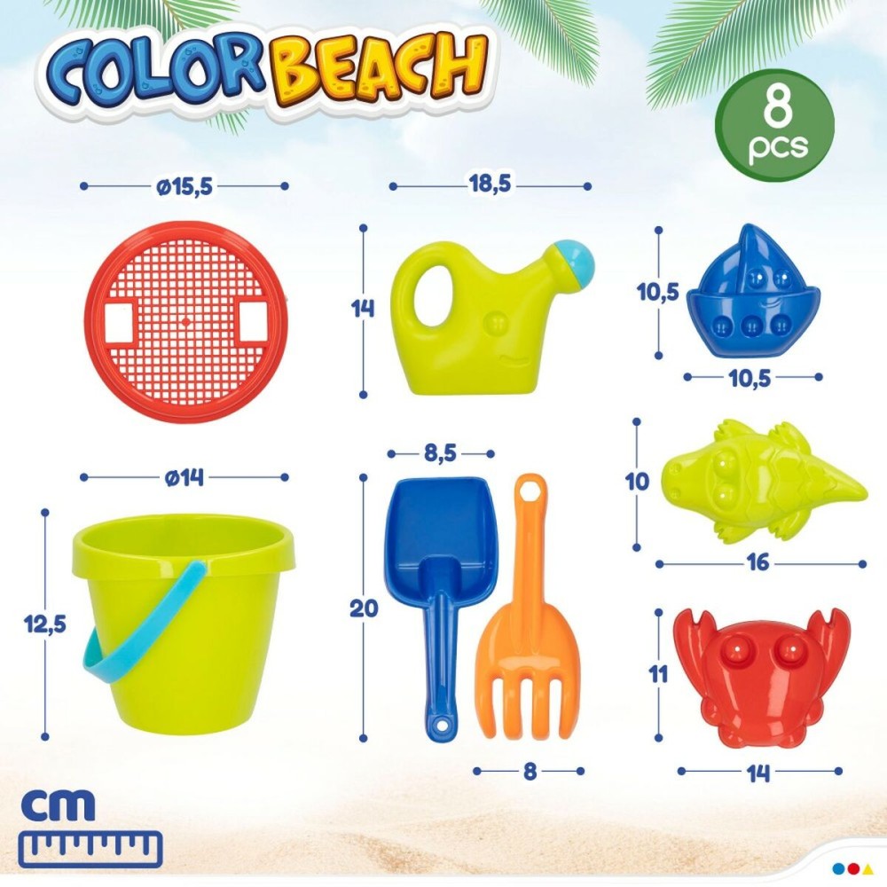 Set de jouets de plage Colorbaby polypropylène (18 Unités)