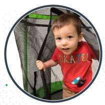 Kindertrampolin mit Sicherheitsnetz Aktive 122 x 184 x 122 cm