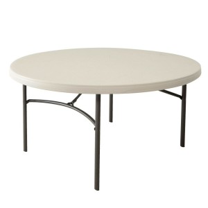 Table d'appoint Lifetime Crème 152 x 74 x 152 cm Acier Plastique
