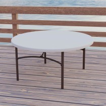 Beistelltisch Lifetime Creme 152 x 74 x 152 cm Stahl Kunststoff