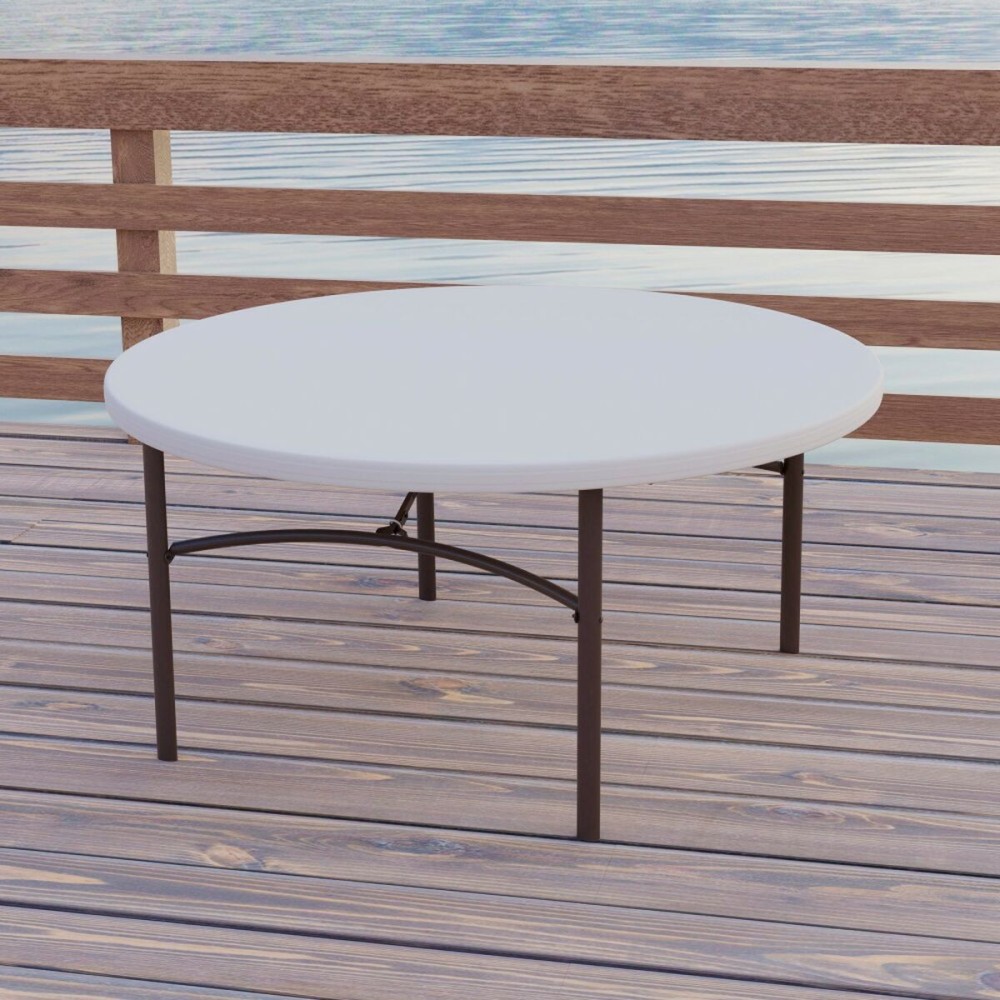 Beistelltisch Lifetime Creme 152 x 74 x 152 cm Stahl Kunststoff
