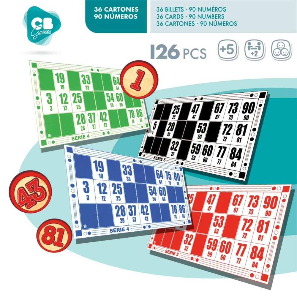 Bingo CB Games Bois Papier Plastique (24 Unités)