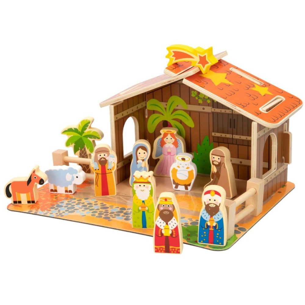 Crèche de Noël Woomax Bois 29,5 x 16,5 x 22 cm (20 Pièces) (6 Unités)