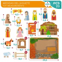 Crèche de Noël Woomax Bois 29,5 x 16,5 x 22 cm (20 Pièces) (6 Unités)