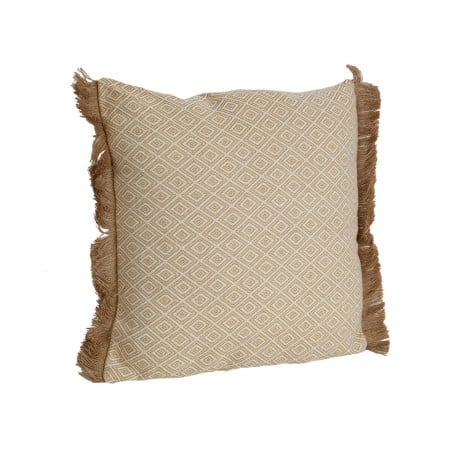 Coussin Romimex Beige Avec franges 45 x 10 x 45 cm