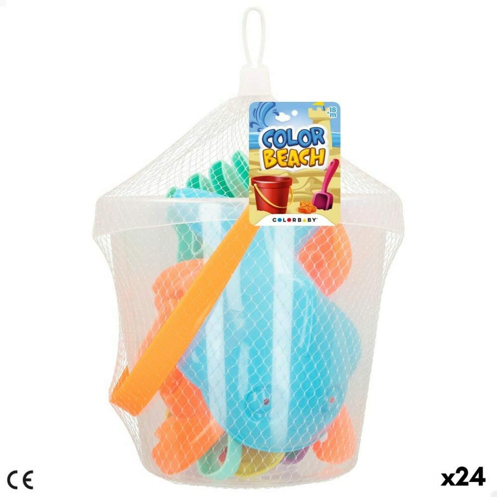 Beach toys set Colorbaby Ø 18 cm (24 Units)