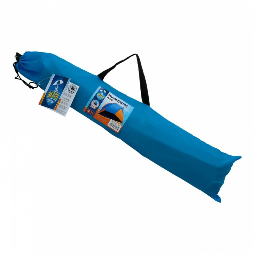 pare-vent de plage Aktive 200 x 120 x 125 cm Bleu Orange (4 Unités)