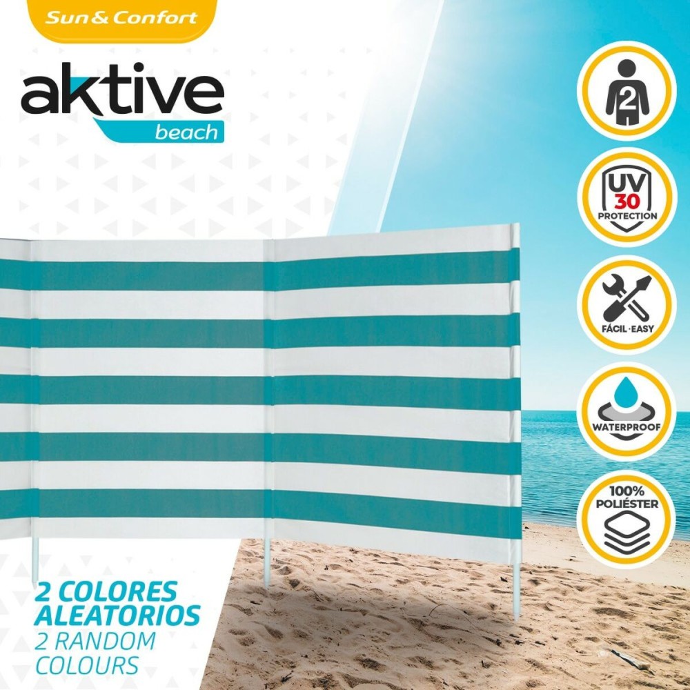 pare-vent de plage Aktive 480 x 102 x 1,5 cm (4 Unités)