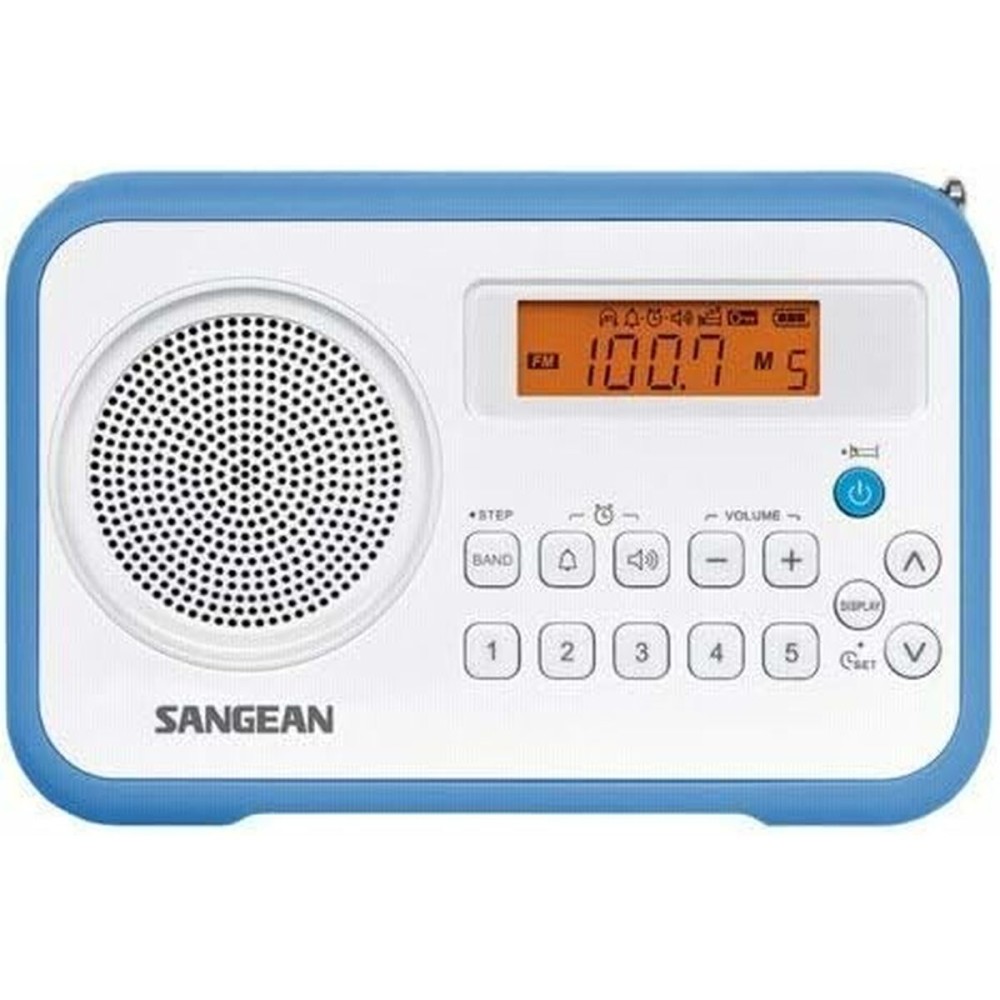 Transistor Radio Sangean PR-D18 Blue White Amber
