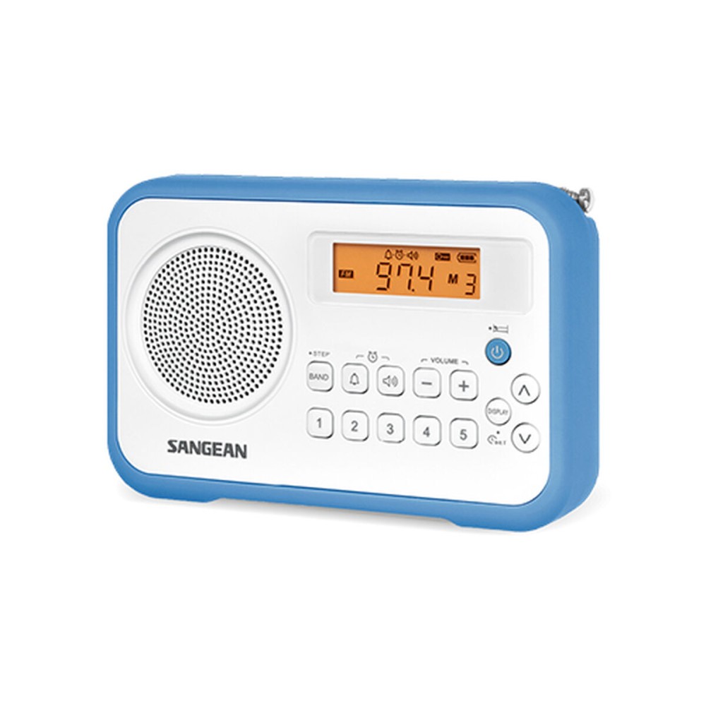 Transistor Radio Sangean PR-D18 Blue White Amber