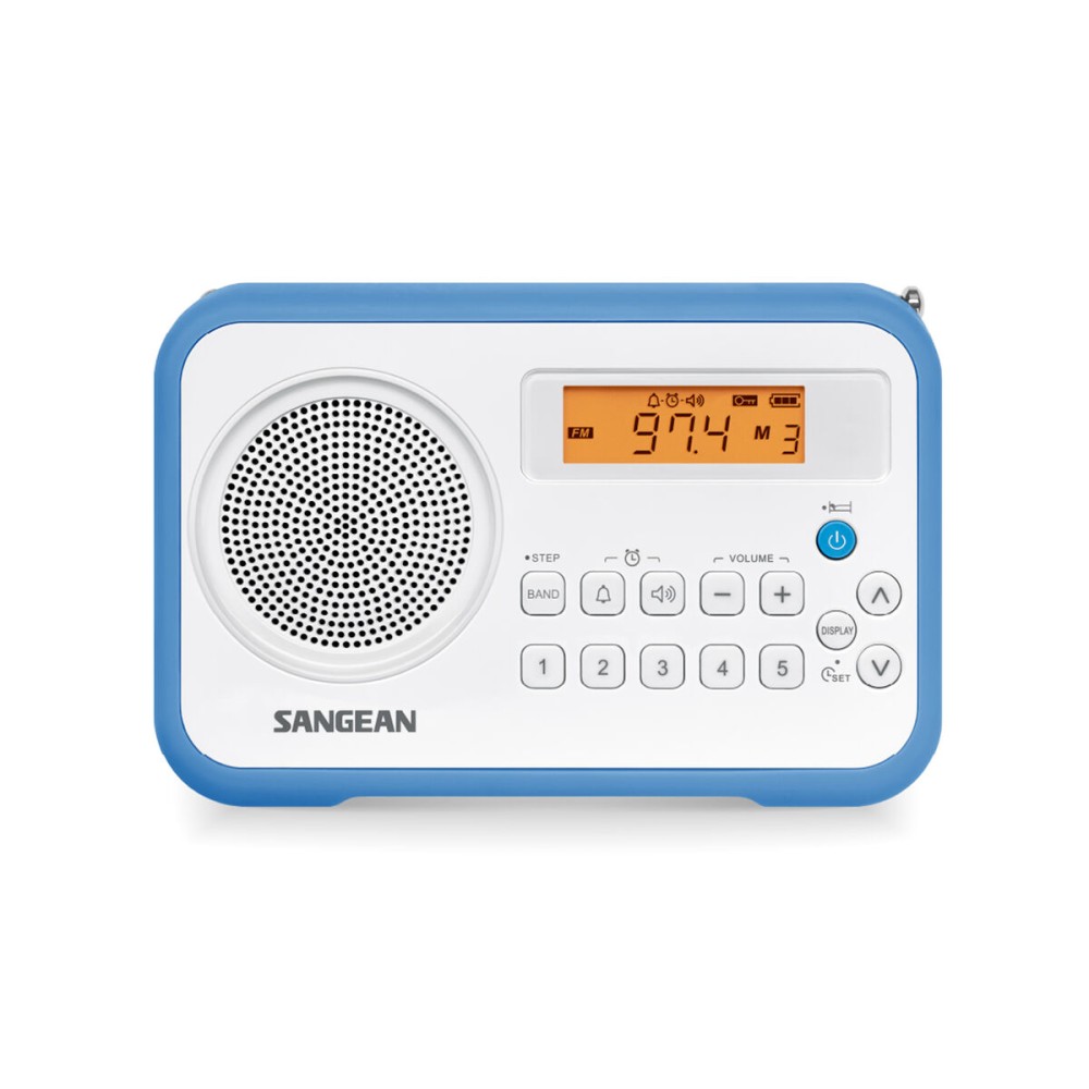 Transistor Radio Sangean PR-D18 Blue White Amber