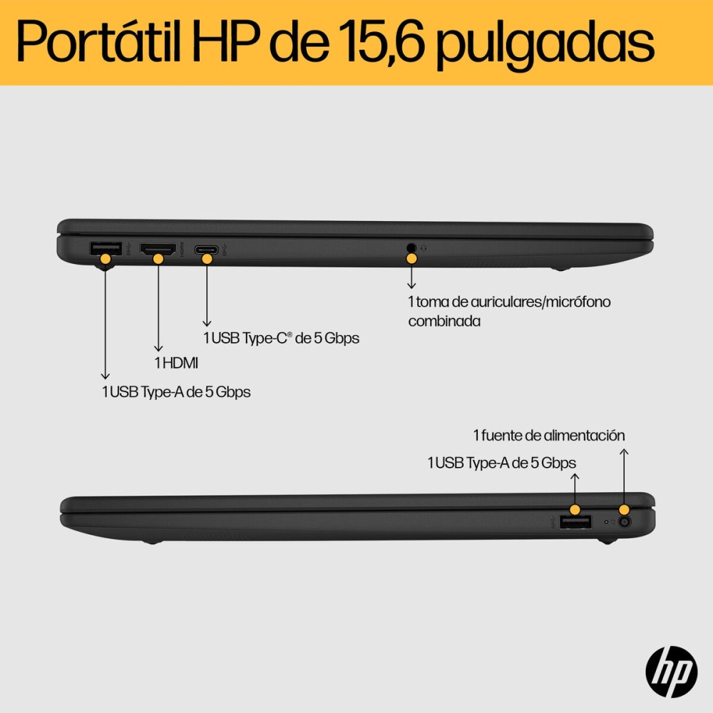 Ordinateur Portable HP B56HYEA 15,6" AMD Ryzen 7 7730U 16 GB RAM 512 GB SSD