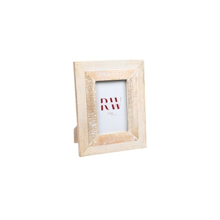 Photo frame Romimex White Mango wood MDF Wood 2 x 15 x 10 cm