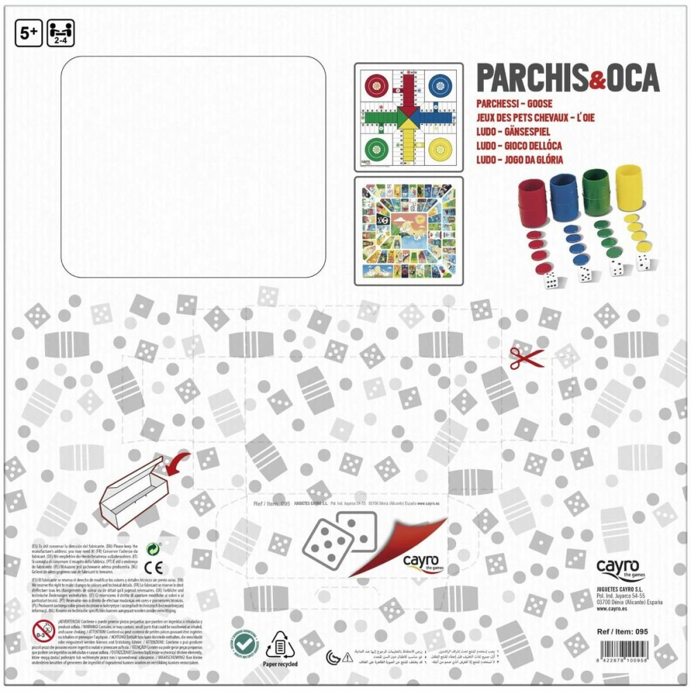 Parchís and Oca Board Cayro Multicolour 250 g