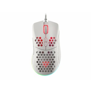 Maus mit Kabel und optischem Sensor Genesis Krypton 555 Weiß 8000 dpi (1 Stück)