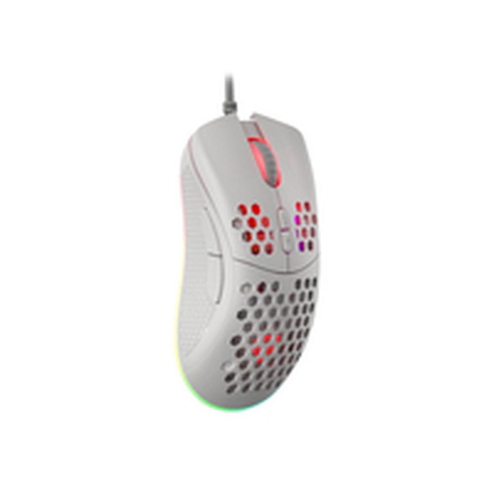 Maus mit Kabel und optischem Sensor Genesis Krypton 555 Weiß 8000 dpi (1 Stück)