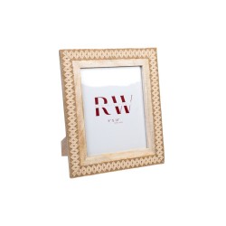 Photo frame Romimex White Mango wood MDF Wood 2 x 25 x 20 cm