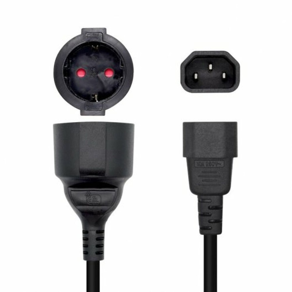 Câble d’Alimentation Aisens A132-0467 Noir 25 cm C14 CEE 7/7