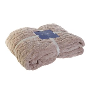 Decke DKD Home Decor Rosa Rhombusse 150 x 200 x 1 cm