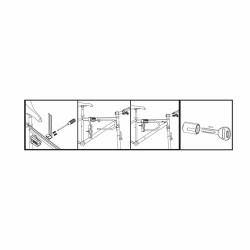 Kabel mit Vorhängeschloss Dunlop Schwarz