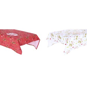 Tischwäsche-Set DKD Home Decor Weiß Rot grün Beige (5 Stücke) (2 Stück)