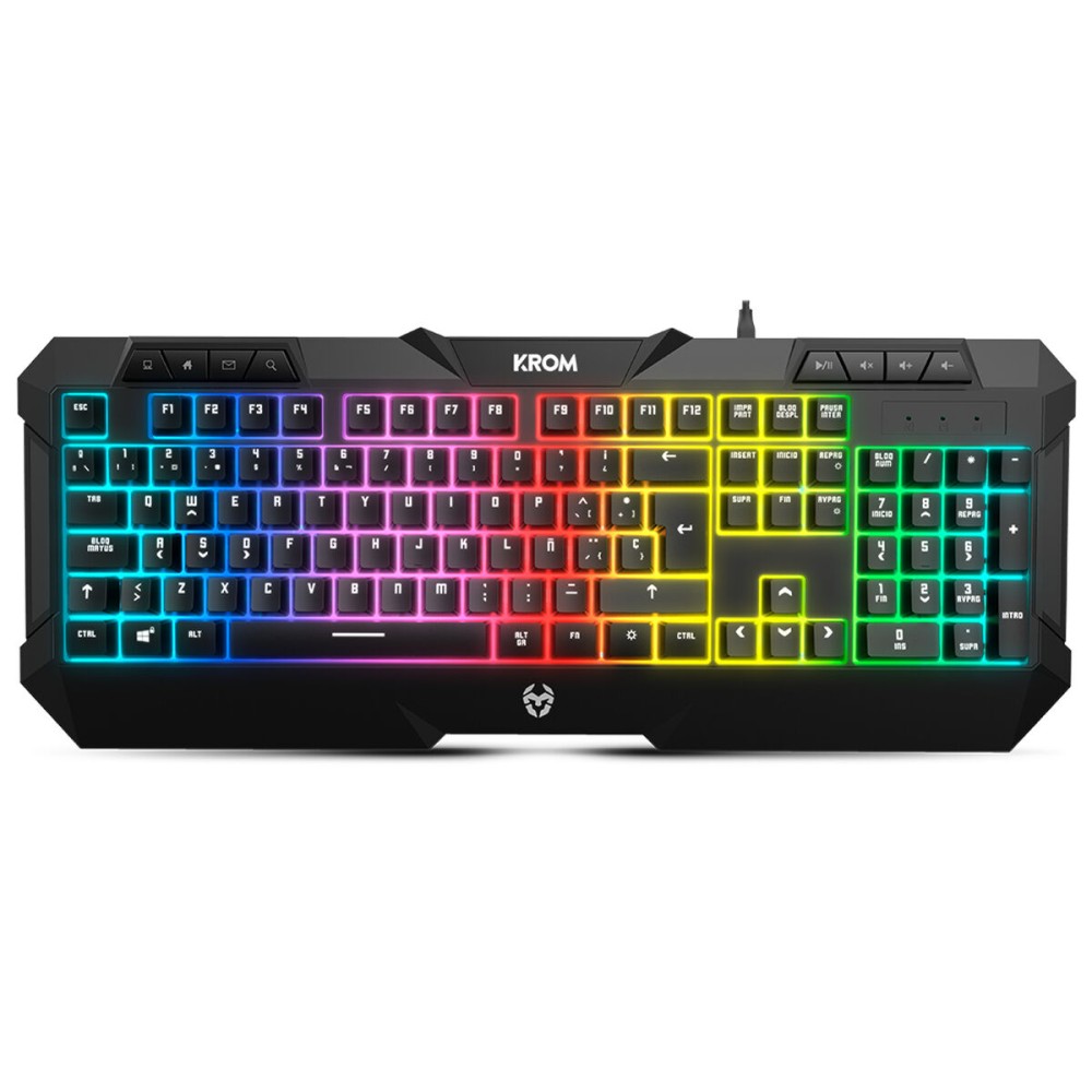 Keyboard with Gaming Mouse Krom Kunai Spanish Qwerty