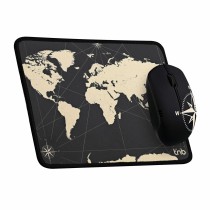 Gaming-Maus und Unterlage T'NB TNB TRAVEL Schwarz Weltkarte