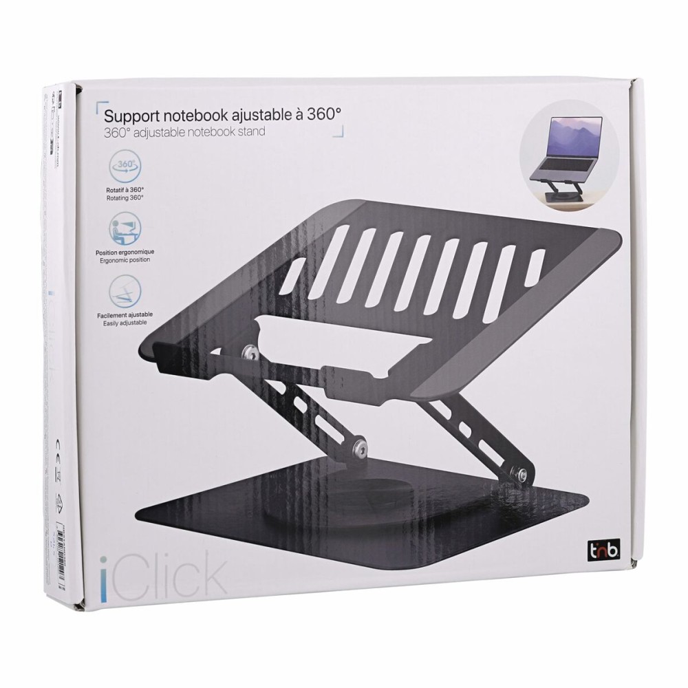 Support pour Ordinateur Portable T'NB iClick Métal Novateur et pratique Rotation à 360°