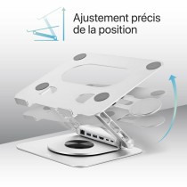 Support pour Ordinateur Portable T'NB iClick Métal Moderne Rotation à 360°