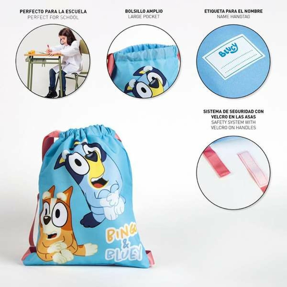 Backpack with Strings Bluey Blue 27 x 33 cm