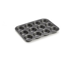 Gebäckbackform Kinvara CK57179 Dunkelgrau Metall Kohlenstoffstahl 20 x 2 x 26 cm (12 Stück)
