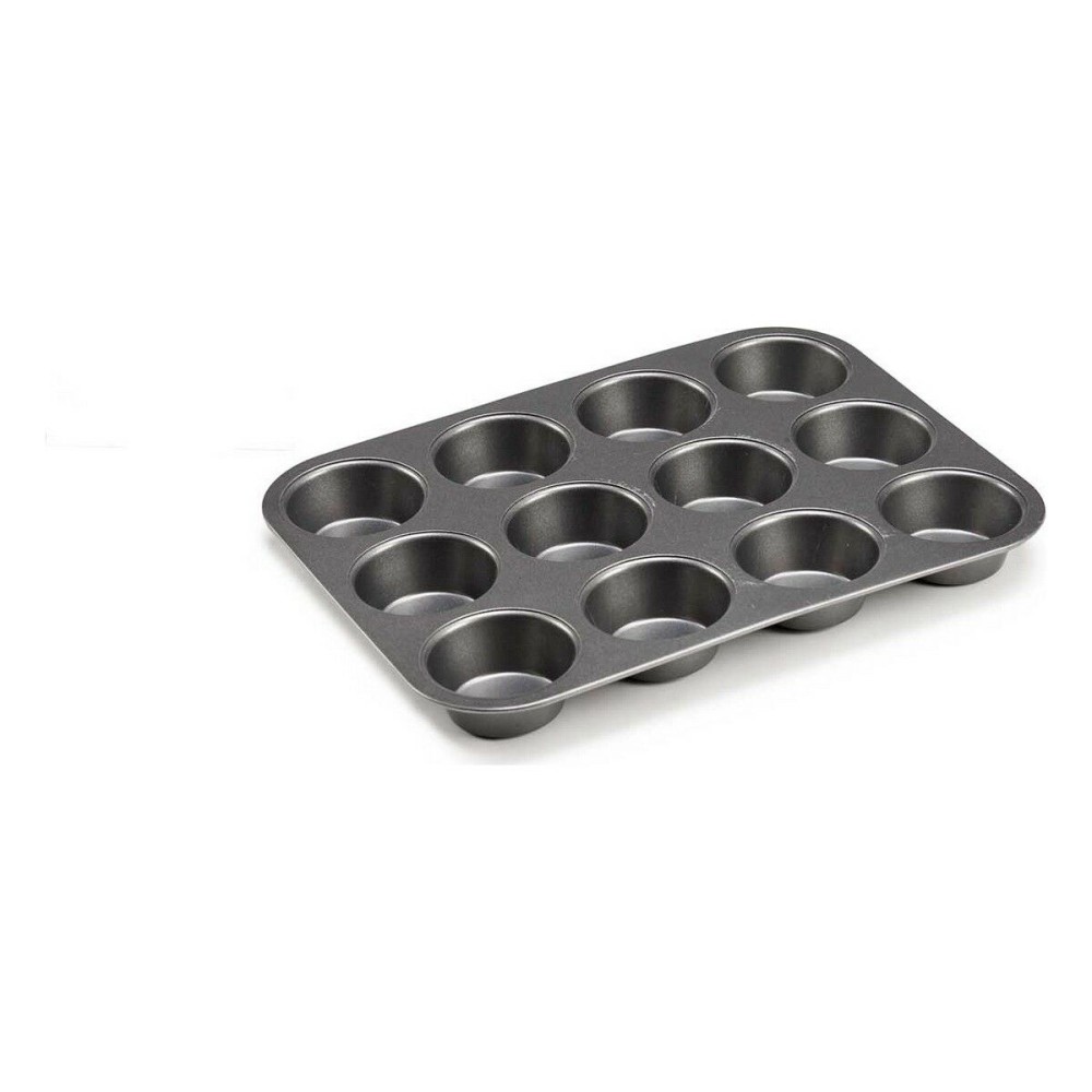 Gebäckbackform Kinvara CK57179 Dunkelgrau Metall Kohlenstoffstahl 20 x 2 x 26 cm (12 Stück)