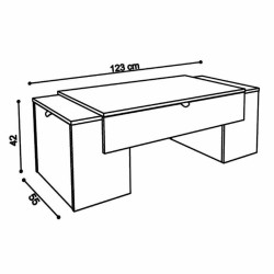 Centre Table Lucky 123 x 42 x 55 cm White