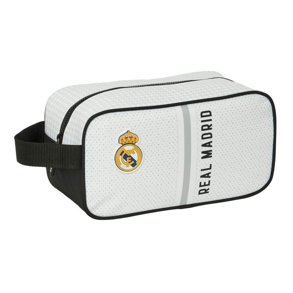 Schuhtasche für die Reise Real Madrid C.F. Weiß Grau 29 x 15 x 14 cm