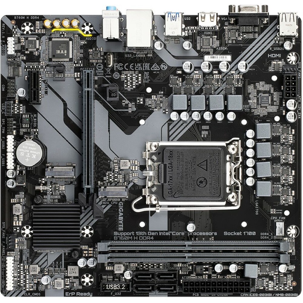 Carte Mère Gigabyte B760M H 1700 MATX INTEL B760 EXPRESS LGA 1700