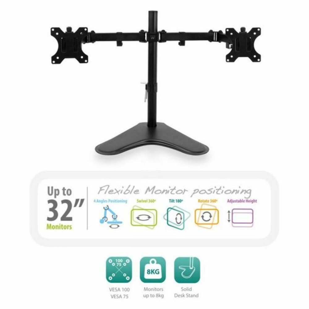 TV Halterung Ewent 13"-32" 2 x 8 kg Schwarz