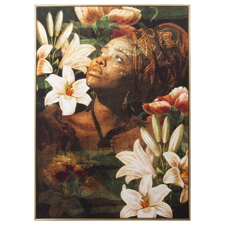 Cadre Alexandra House Living Bois Fleurs Femme 100 x 4 x 140 cm