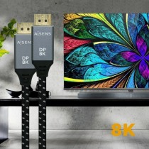 DisplayPort-Kabel Aisens A149-0434 50 cm Schwarz Schwarz/Grau