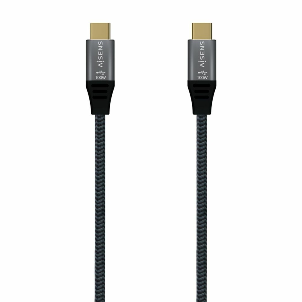 USB-C Cable Aisens A107-0628 1 m Grey (1 Unit)